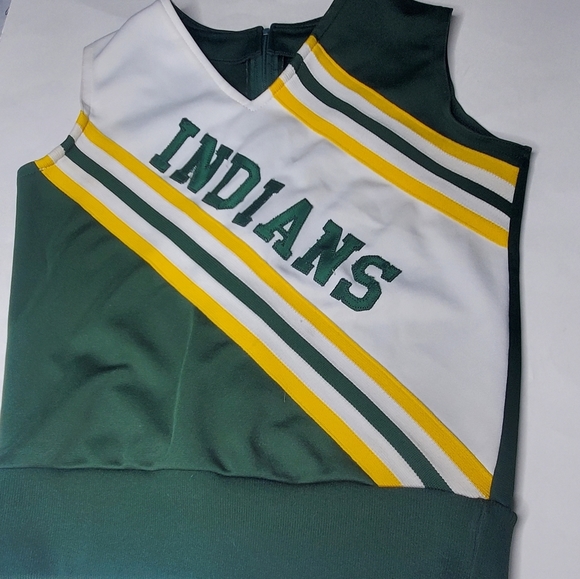 Vintage Cheerleading Top Green Indians XS - Picture 2 of 8